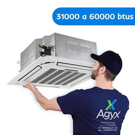 Instalação Ar-Condicionado Split Cassete 31000 a 60000 BTUs