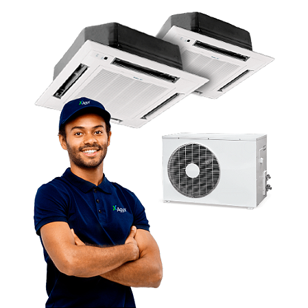 Instalação de Ar-Condicionado Bi Split Cassete 2x9000 BTUs