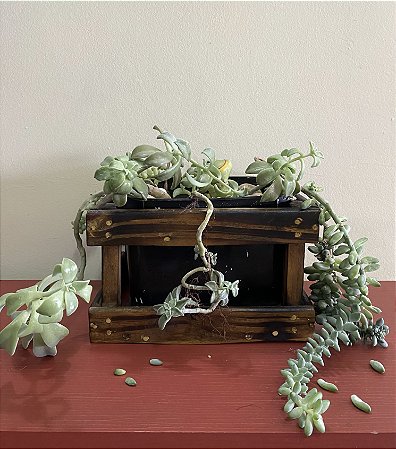 Cachepô ou Cachepot em madeira (F-01)