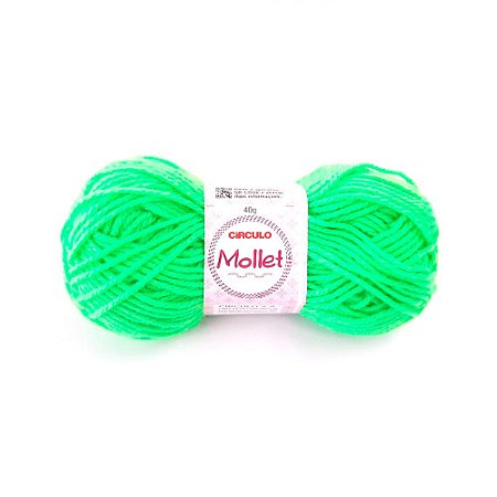 Lã Mollet Círculo 40gr Cor 0781 Verde Neon