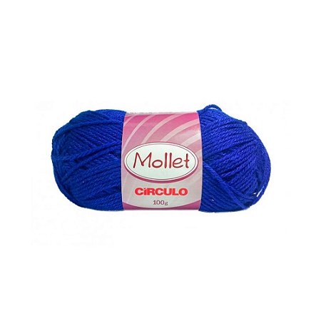Lã Mollet Círculo 100gr Cor 0512 Azul Bic