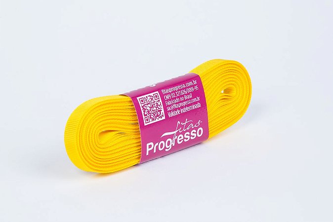 Fita De Gorgurão Progresso Nº1 7mm C/10 Metros Tons Amarelo