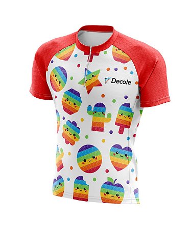 Camisa Infantil Pop It Figurinhas Ciclista Pro Mtb