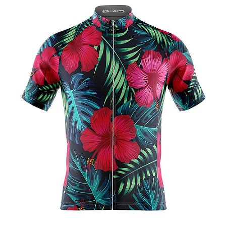 Camisa Ciclismo Tropical Floral Mountain Bike Decole