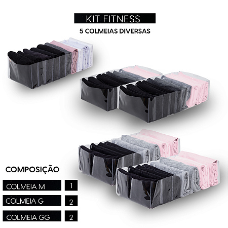 Kit Colmeia Fitness - 5 Unidades ( 1M – 2 G – 2GG )