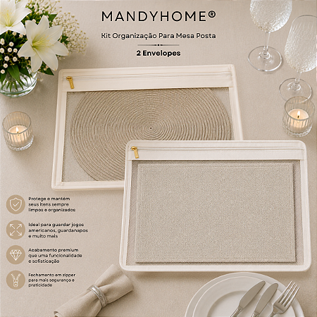 Kit Organizador para Mesa Posta – 2 Envelopes