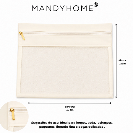 Envelope Versátil Alfaiataria e Organza