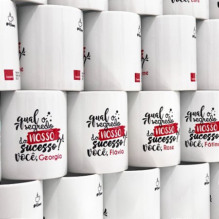 20 Canecas Branca Personalizada 325ml – com Foto, Frase ou Logotipo