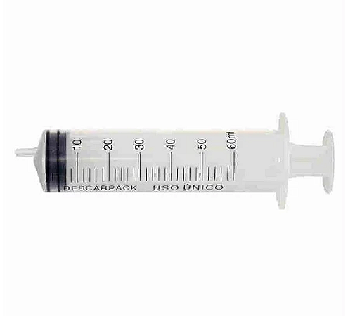 SERINGA DESC.S/AG. LUER SLIP BICO LATERAL 60ML DESCARPACK