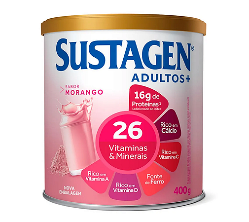 SUSTAGEN ADULTO+ MORANGO 400G