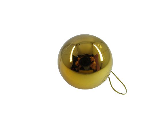 Bola Natal Dourada Lisa X3 5cm