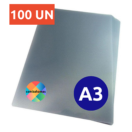 CAPA ENCADERNAÇÃO A3, CRISTAL, 297X420, 100 UN