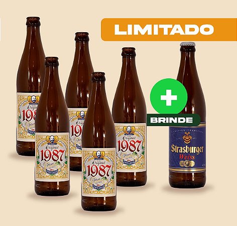 Cerveja artesanal - kit 5/un - Original 1987 + Brinde Weiss 500ml