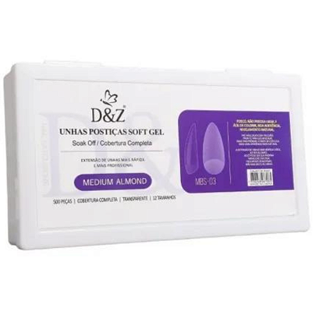 Unha postiça Soft gel Medium Almond Fosco