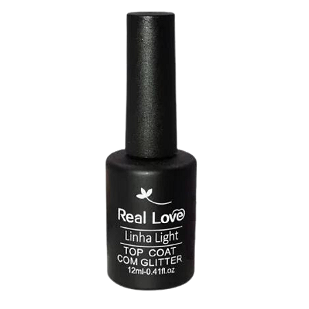 Topcoat com Glitter Real Love 12ml
