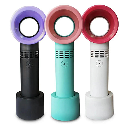 Mini Ventilador Sem Hélice Recarregável De Mão