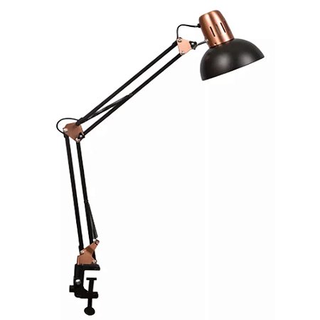 Luminaria Articulada Preto com detalhes Rose Gold Tamanho MAXX