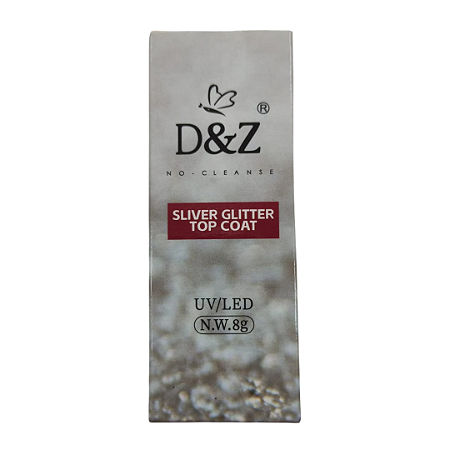 Topcoat Silver Glitter D&Z 8g