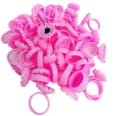 Anel Batoque Flor Rosa 100un