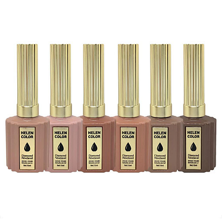 Kit Esmalte em Gel Helen Color Nude 6 unidades
