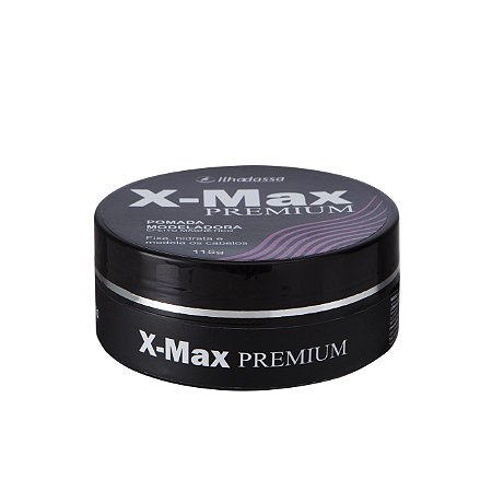 Pomada Modeladora Fixação máxima X - Max Premium  Black 115g - Ilhadassa