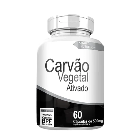 Carvão Vegetal 500mg 60 cápsulas - 4 Elementos