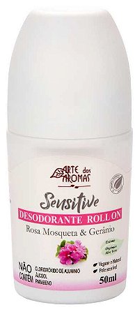 Desodorante Roll On Rosa Mosqueta e Gêranio 50ml - Aromalife