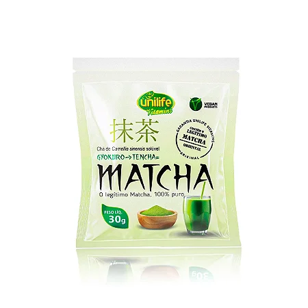 Matcha Puro Vegano 30g - Unilife