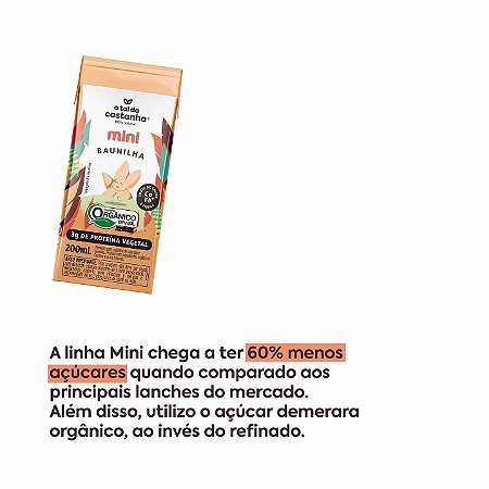 Alimento de Castanha de Caju c/ Baunilha Mini 200ml - A Tal da Castanha