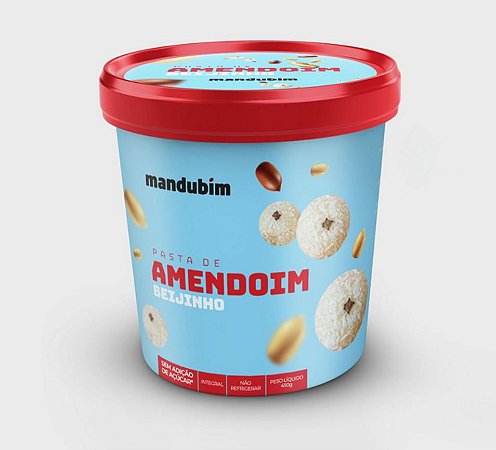 Pasta de Amendoim Sabor Beijinho 450g - Mandubim