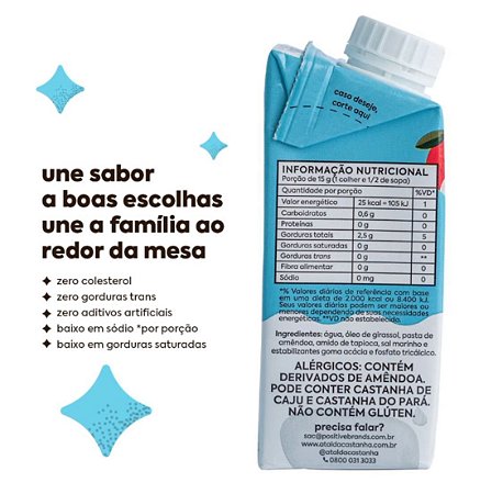 Creme Culinário Vegetal 200g - A Tal da Castanha