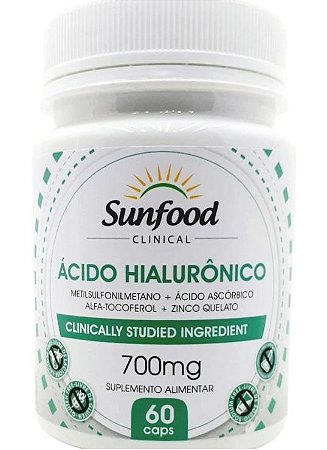 Ácido Hialurônico 60caps 700mg - SunFood