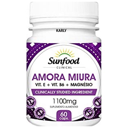 Amora Miura + Vit. E + Vit. B6 + Magnésio 60caps 1100mg - Sunfood