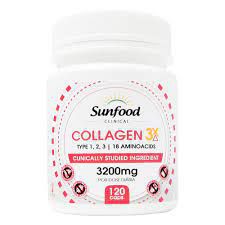 Collagen 3x Tipo 1,2,3 + 18 Aminoacidos 120caps 2000mg - Sunfood