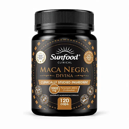 Maca Negra Divina 1000mg 120 cápsulas - Sunfood