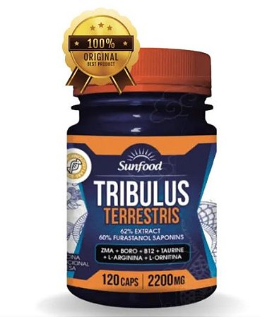 Tribulus Terrestris 60 saponins + ZMA + Boro 120caps 2200mg - Sunfood