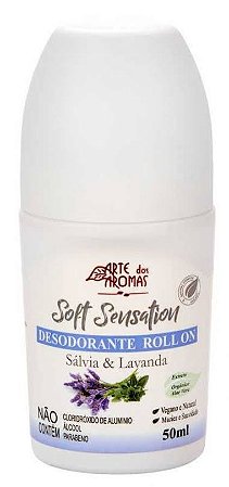 Desodorante Roll On Sálvia e Lavanda 50ml - Aromalife