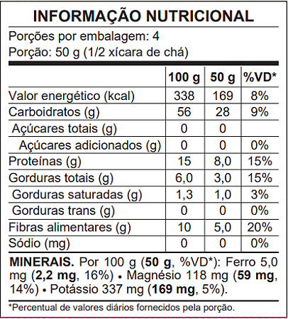 Farinha de Aveia Integral s/ Glúten Vegana 200g - Vitalin