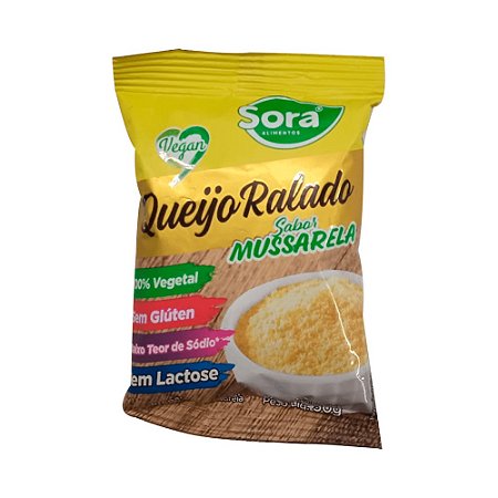 Queijo Ralado Vegano Sabor Mussarela 50g - Sora