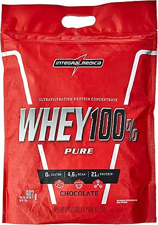 Whey 100% - Chocolate - Refil 907gramas - Integralmedica