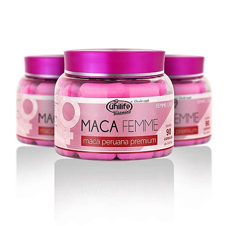 Maca Femme - Maca Peruana Premium - 550mg/90 cáps - Unilife