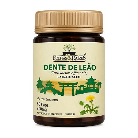 Dente de Leão 800mg 60 cápsulas - Folhas e Raízes