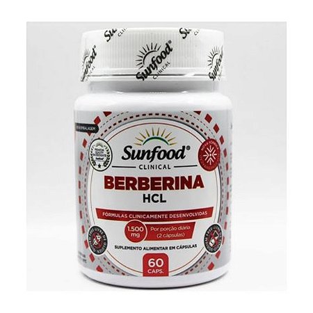 Berberina HCl 1500mg 60 cápsulas - Sunfood