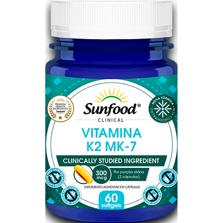 Vitamina K2-MK7 300mcg 60caps - Sunfood
