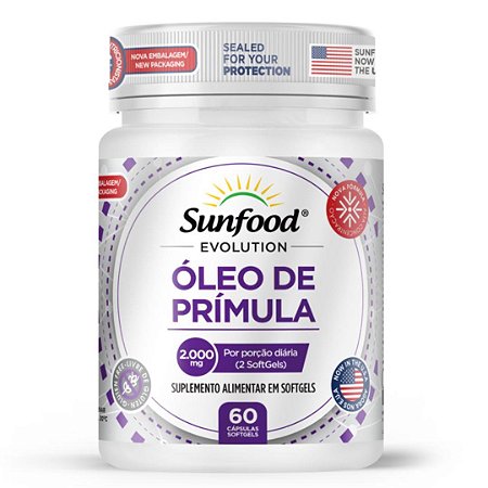 Óleo de Prímula 2000mg 60 cápsulas - Sunfood