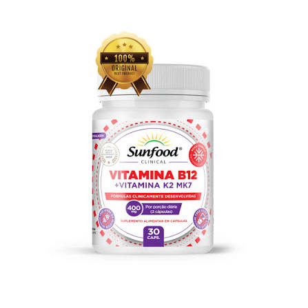 Vitamina B12 + Vit. K2 MK7 60caps - Sunfood