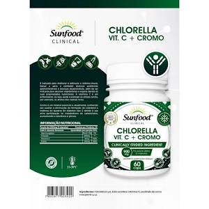 Chlorella Vit. C + Cromo 1100mg 60caps - Sunfood