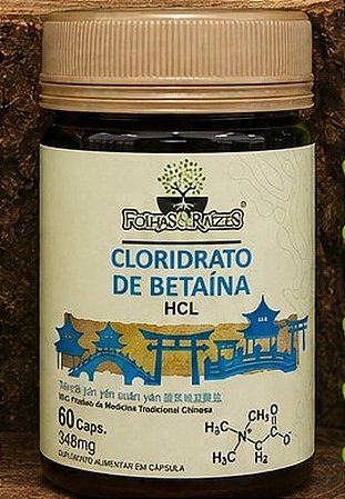 Cloridrato de Betaína HCL 348mg 60 cápsulas - Folhas e Raízes