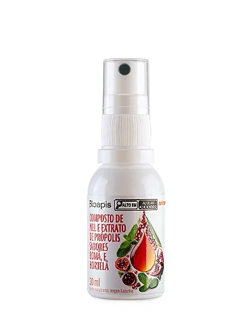 Spray Própolis, Mel, Romã e Hortelã 30ml Minamel