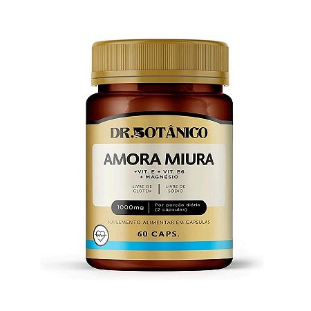 Amora Miura com Vitamina C, B6 e Magnésio 1000mg 60caps - Dr. Botânico